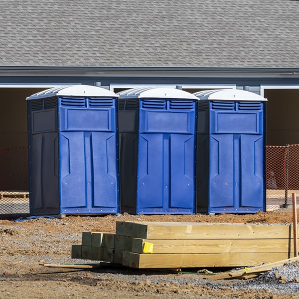how often are the porta potties cleaned and serviced during a rental period in Thiells New York